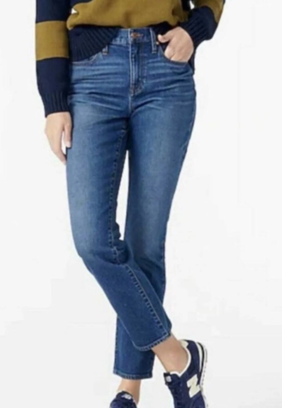 J Crew Slim Boyfriend Jeans Womens 28 Medium Wash High Waisted Preppy Minimalist